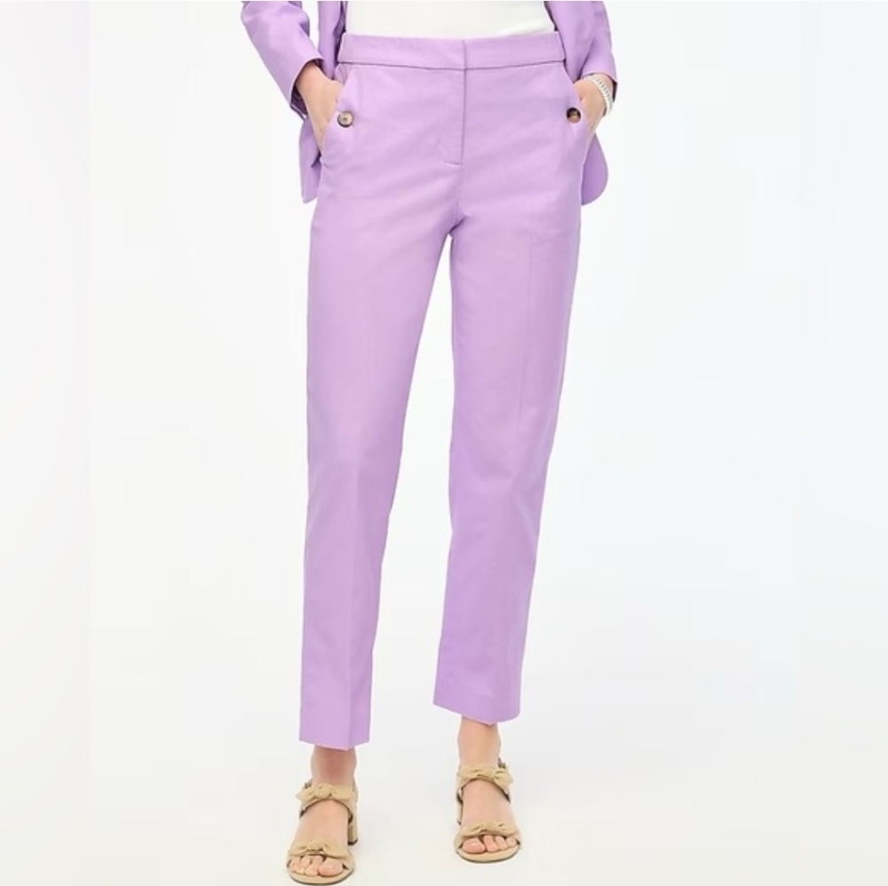 Linen-cotton blend sailor pant